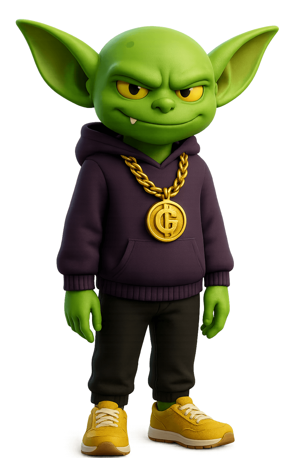 Grem mascot standing ready